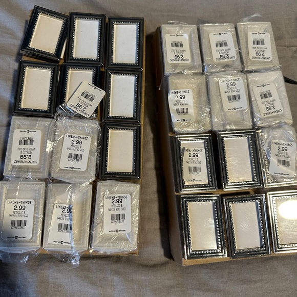 Photo frame napkins rings silver 24 set - Picture 2 of 9